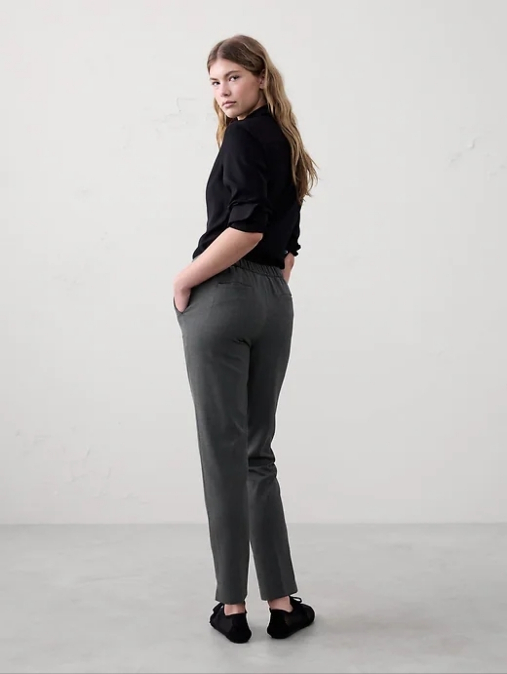 b - NWT BANANA REPUBLIC | $90 Hayden Tapered Pants - Picture 2 of 7